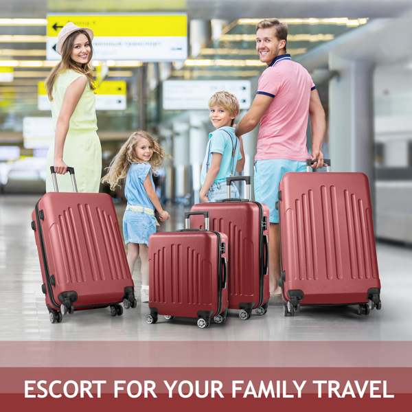 Curved Vertical Stripe 4-in-1 Trolley Case 16in 20in 24in 28in ABS Aluminum Alloy Tie Rod — foto 13