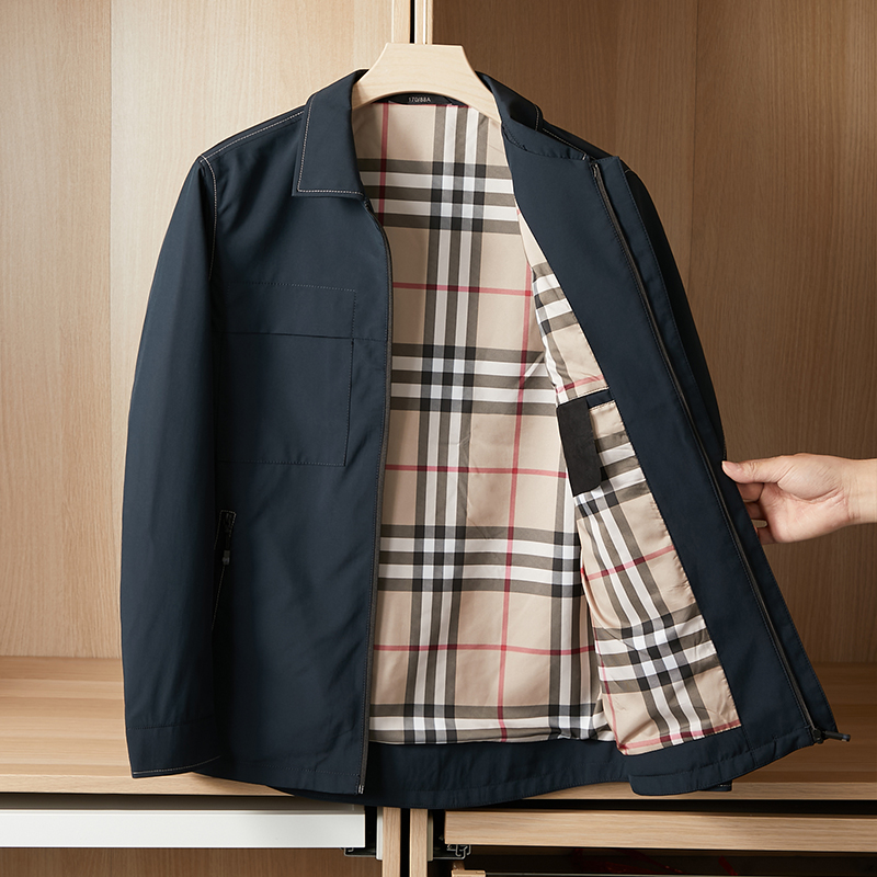 Men's  Jacket Middle-aged And Elderly Lapel Casual Top