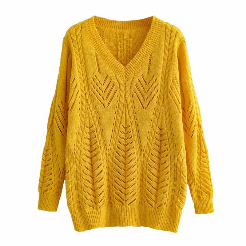 Title 1, Arctic Velvet Loose Openwork Knitted Sweater Women