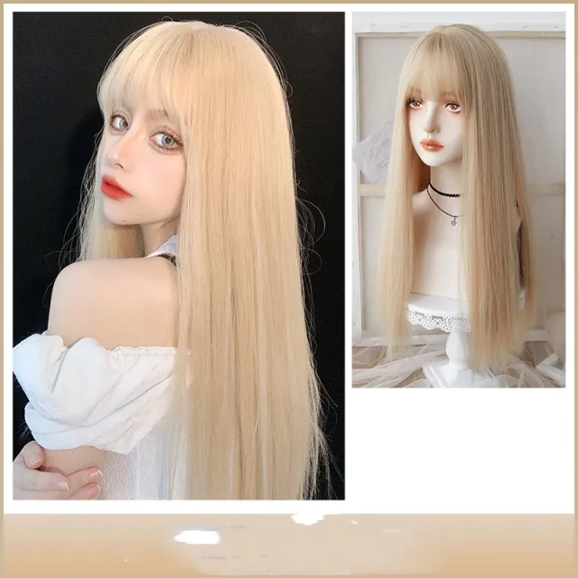 Long Straight Hair Cos Platinum Fashion Model Stylecare Set - Shop at LoveMi