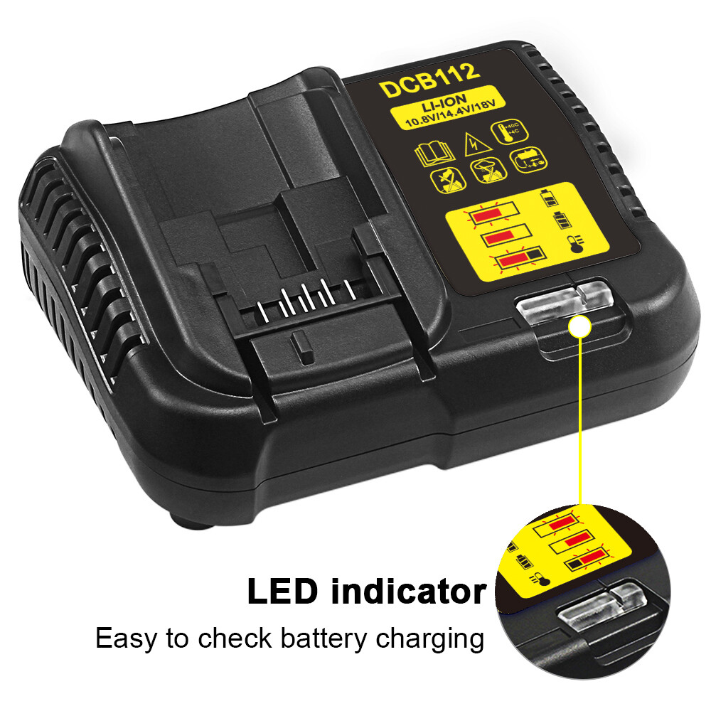 Battery Charger Replace For  DCB112 10.8V-18V DCB182 DCB200 DCB184 DCB180 — foto 6