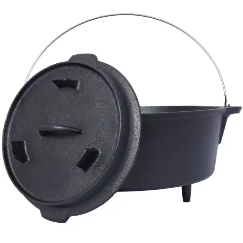 outdoor camping deep pot for camping fireplace cooking barbecue baking c