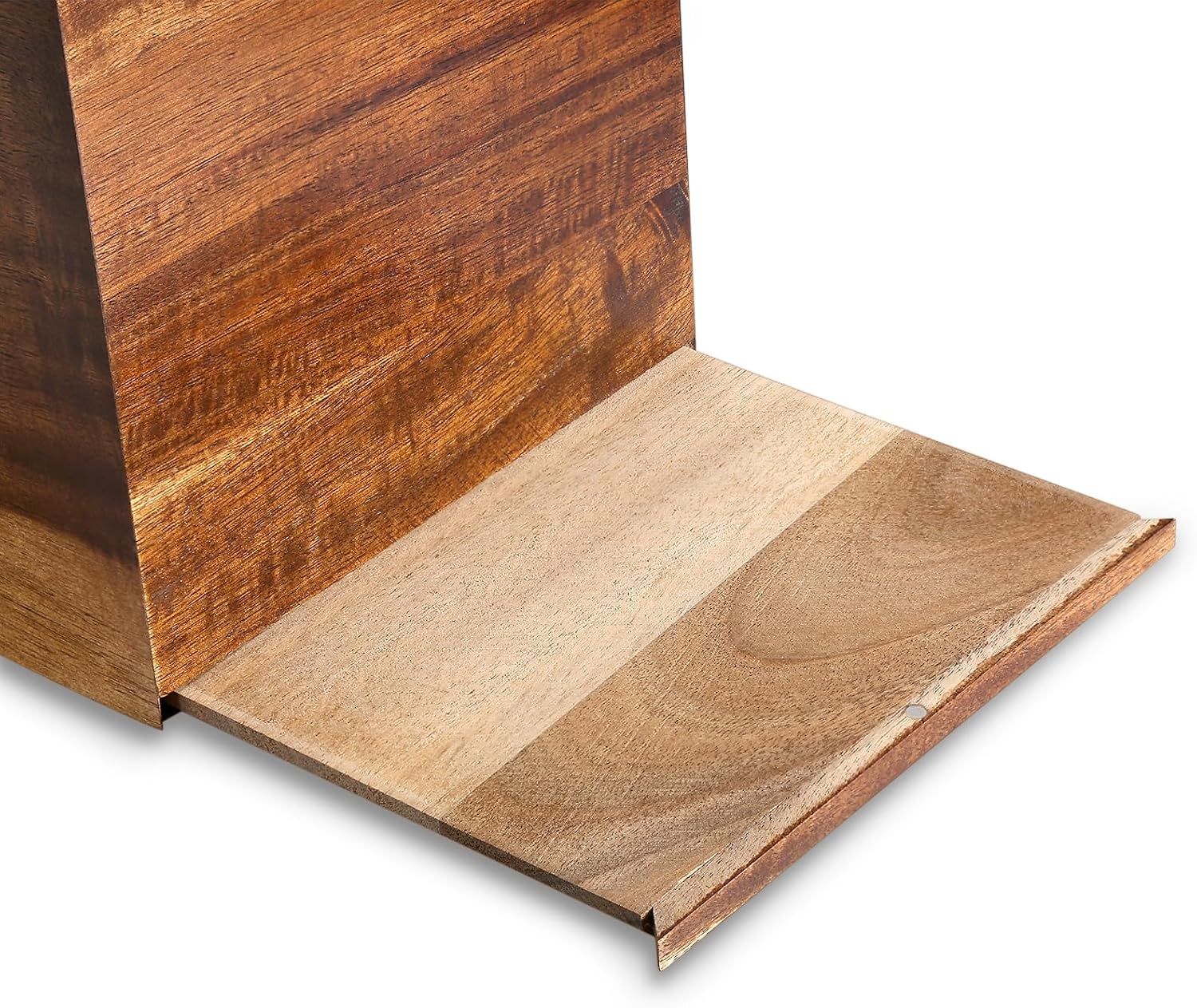Acacia Wood Tissue Box Cover, Square Decorative Tissue Holder For Bathroom, Bedroom, Living Room, Office And Home Decor 5