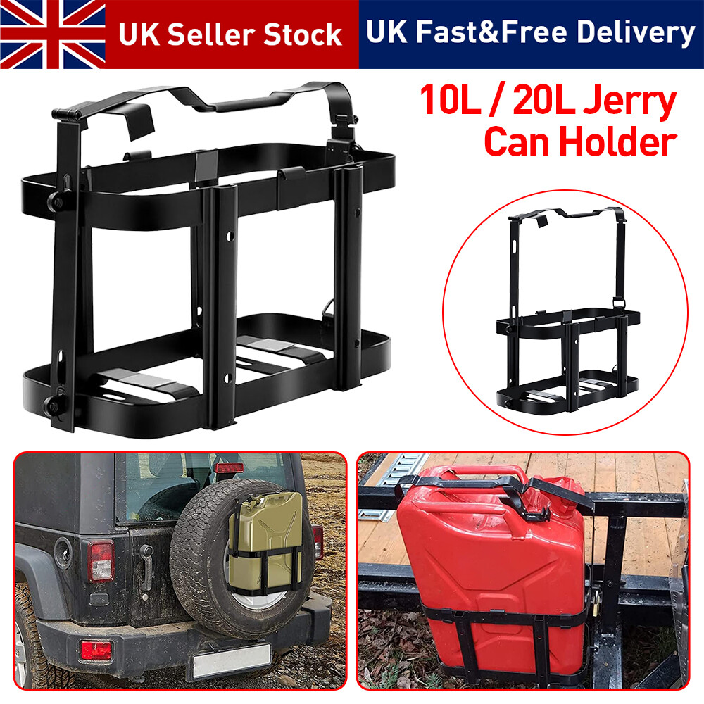 10L 20L Universal Lockable Jerry CAN Holder Fuel Tank Basket Mount Rack Bracket — image 5