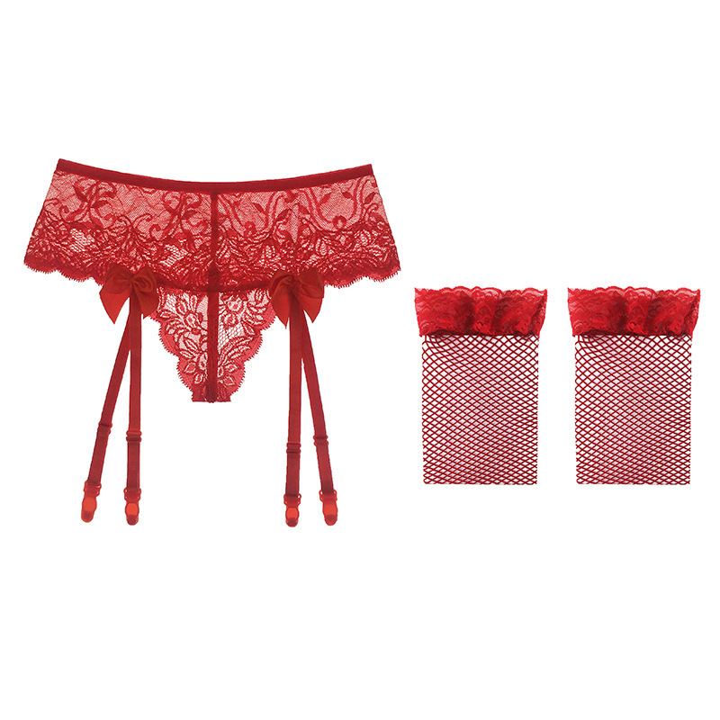 Title 4, Lace perspective long garter socks, elegant and...