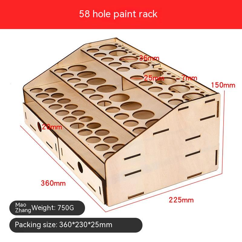 58 Hole Paint Rack