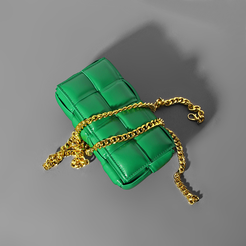 Woven Pillow Square Cell Phone Messenger Bag