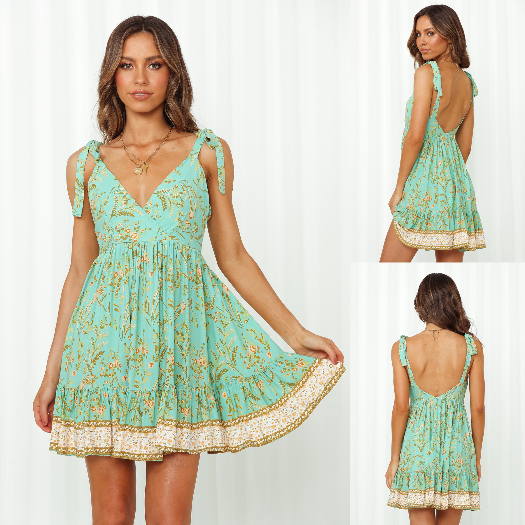 Ladies Seaside Holiday Dress With Suspenders