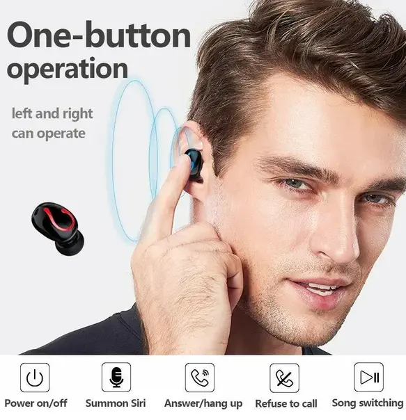 Bluetooth 5.1 Headset TWS Wireless Earphones Mini