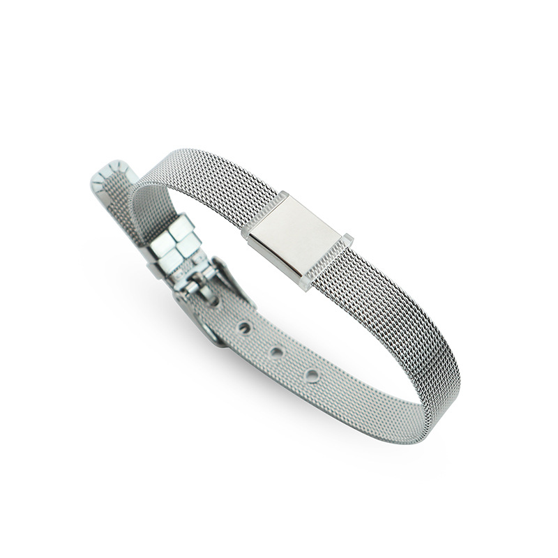 Men's Titanium Steel Mesh Belt Adjustment Bracelet
