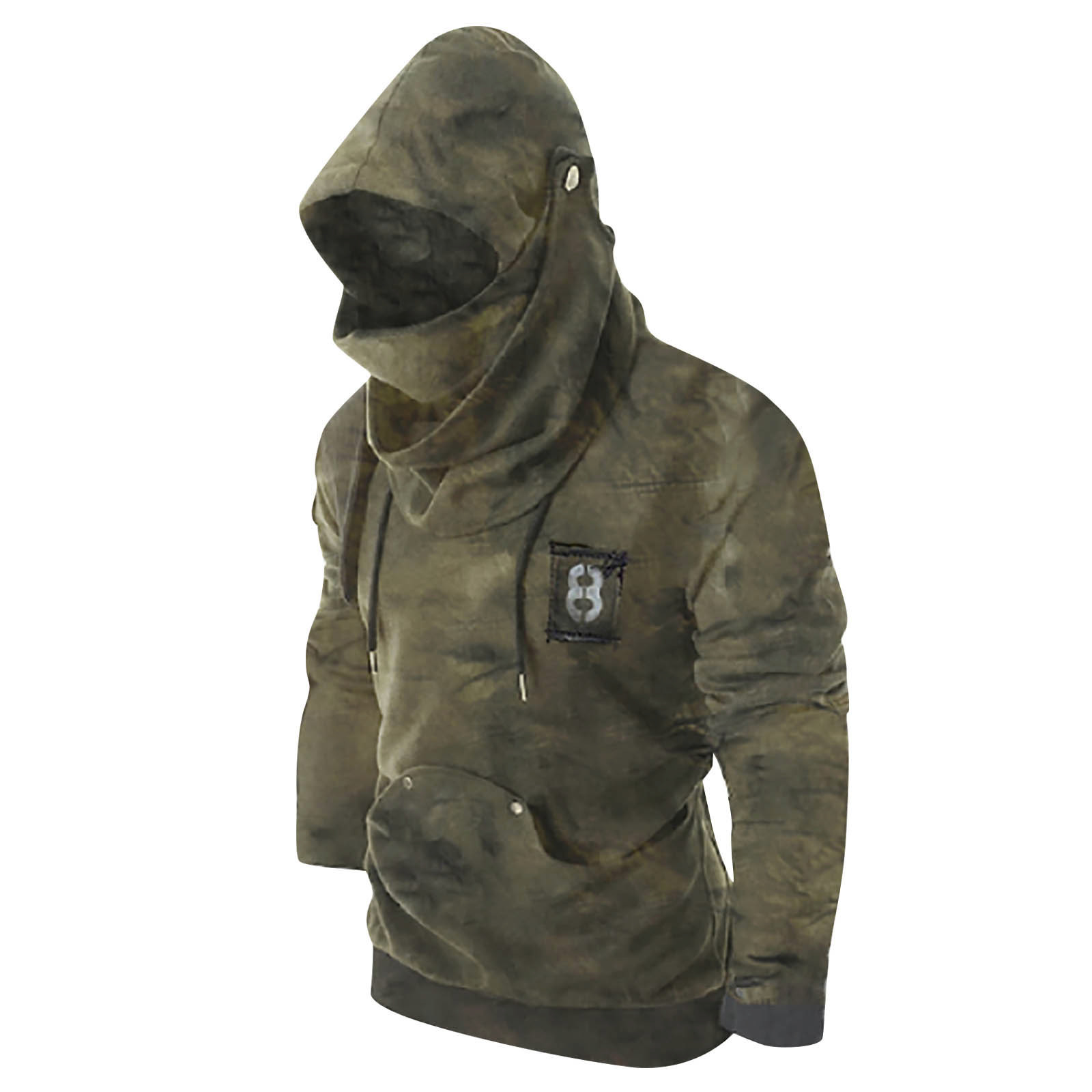 Fashionable Style Fried Street Long-sleeved Masked Hoodie