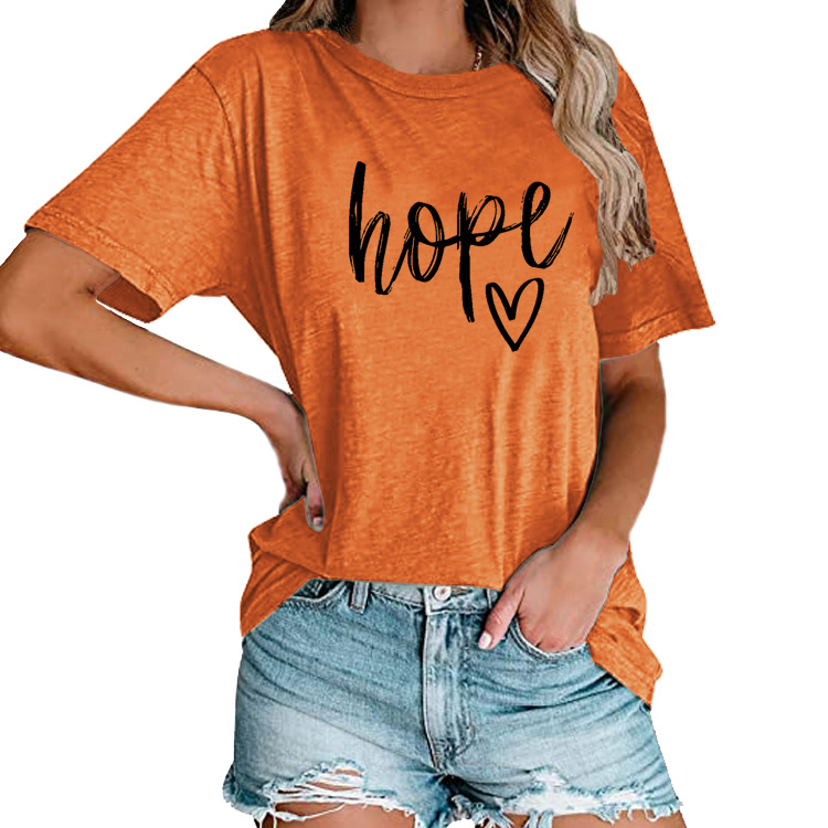 Title 21, Womens HOPE Love Print Loose T-shirt offers ef...