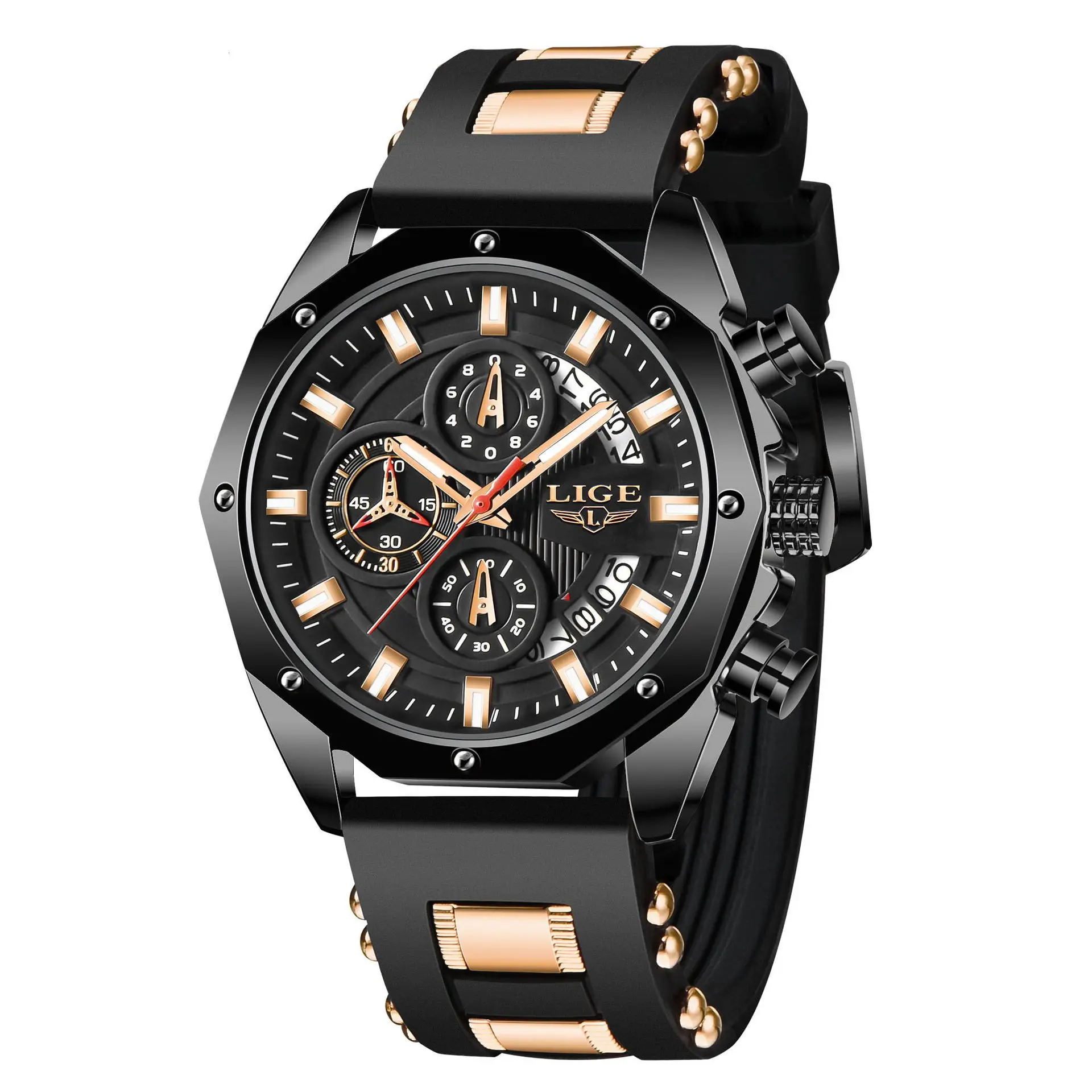 Fashion Mens Watches Top Brand Luxury Silicone