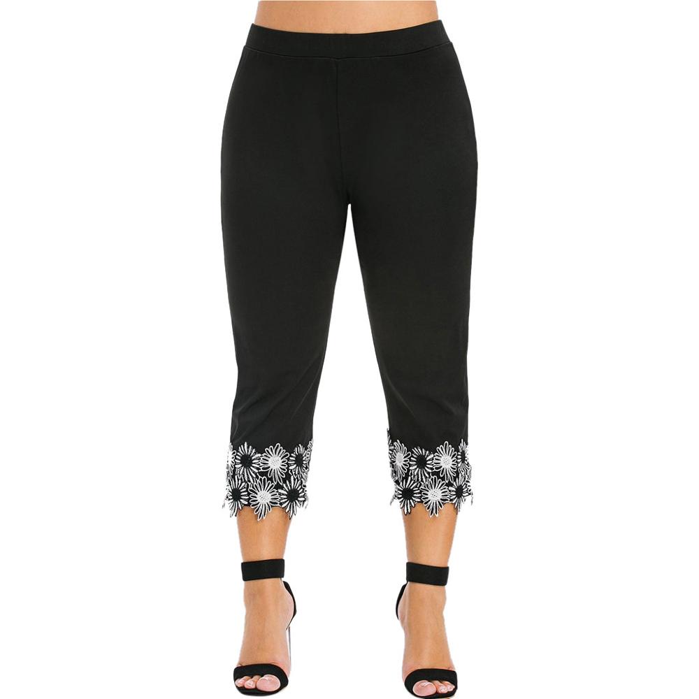 Title 5, Damen Plus Size Stretch-Spitzen-Leggings, beque...