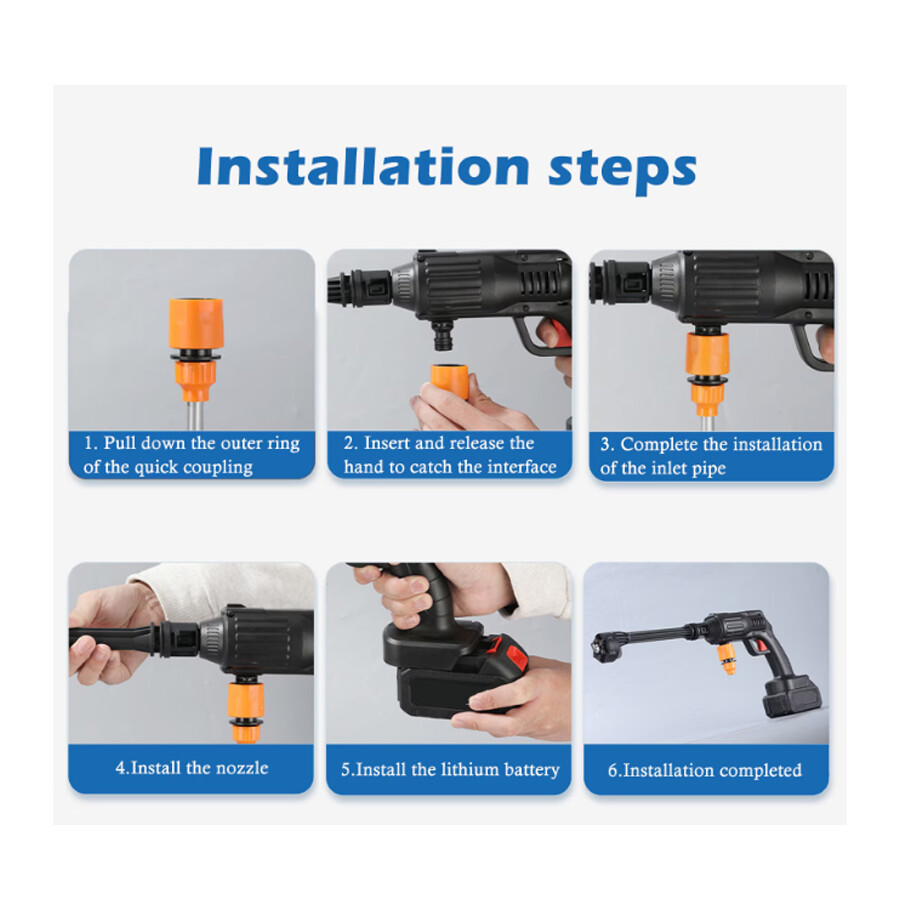 Cordless Car Washer 2 Battery With Box High Pressure Jet Water Cleaner — image 2