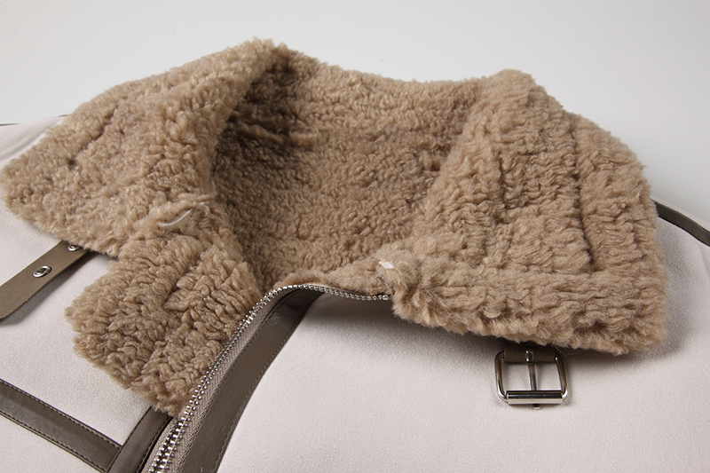 Lamb Wool Coat Female Lapel All-match Blouse Jacket