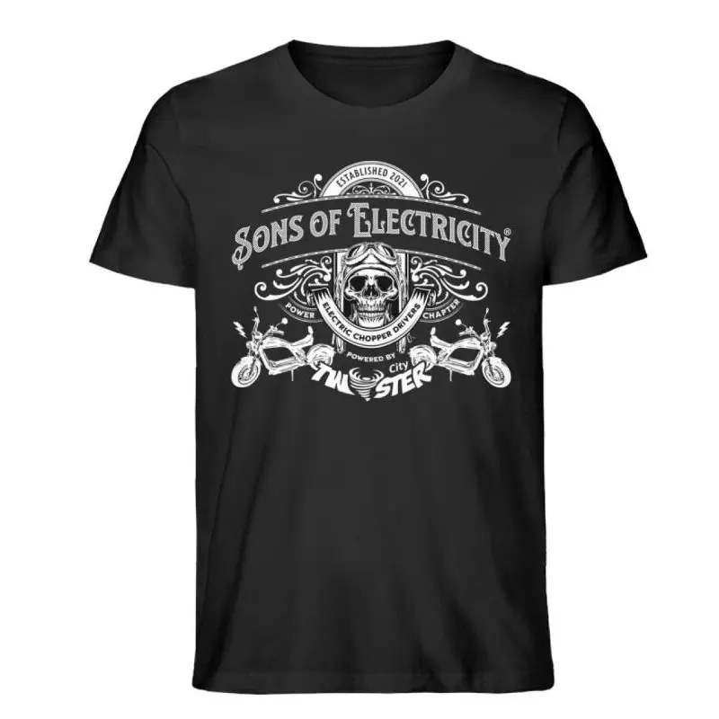 Electronic Chopper Driver City Twisted Version Digital Printing Casual Round Neck