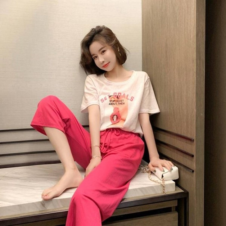 Title 5, Short-Sleeved Printed T-Shirt Casual Suit Pants...