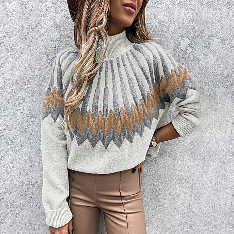 Title 2, Long Sleeve Loose Casual Knit Sweater