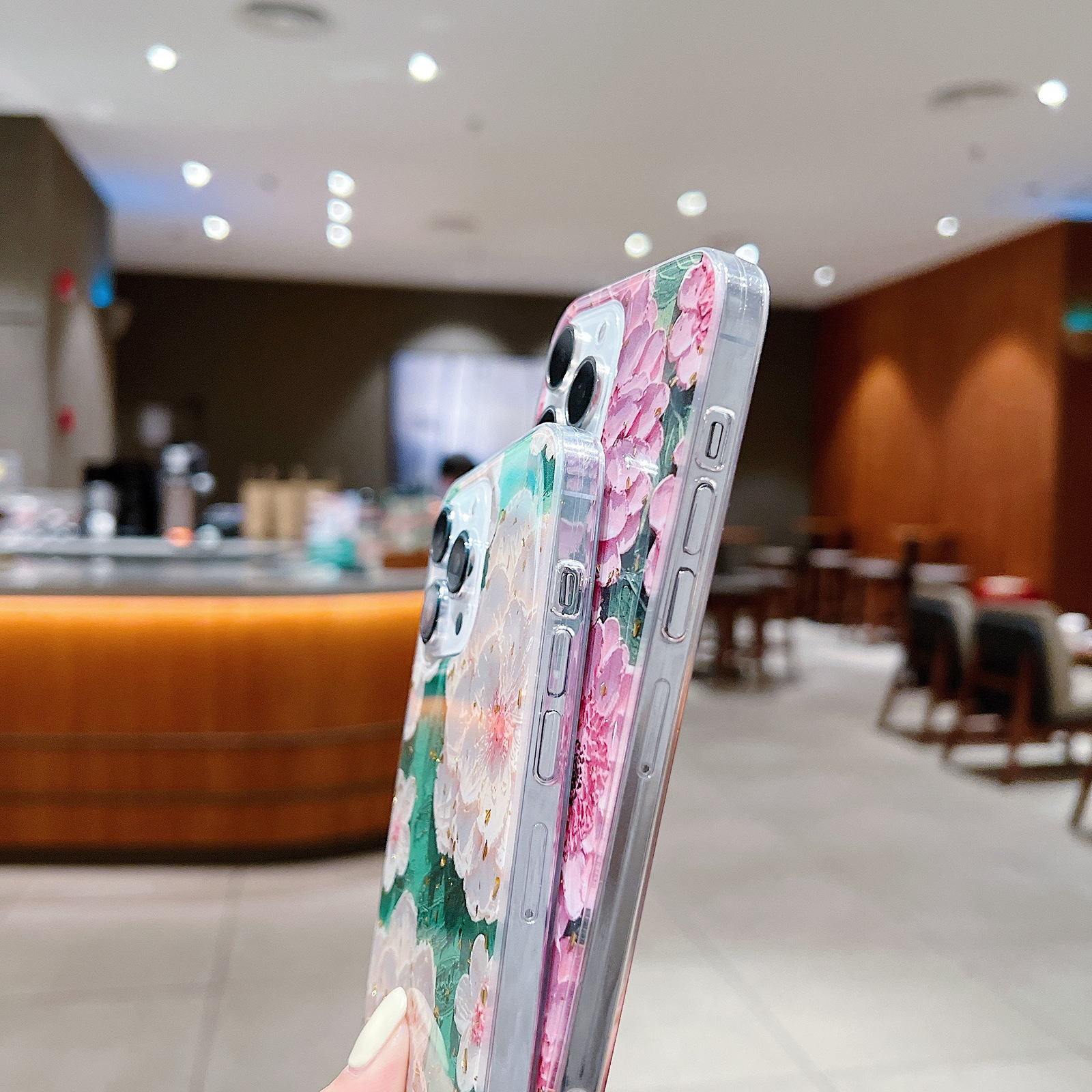 Oil Painting Art Flower Epoxy Soft Phone Case - Image 8