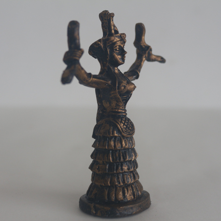 Greek Characters Snake Goddess Psychological Sand Table Resin Ornaments