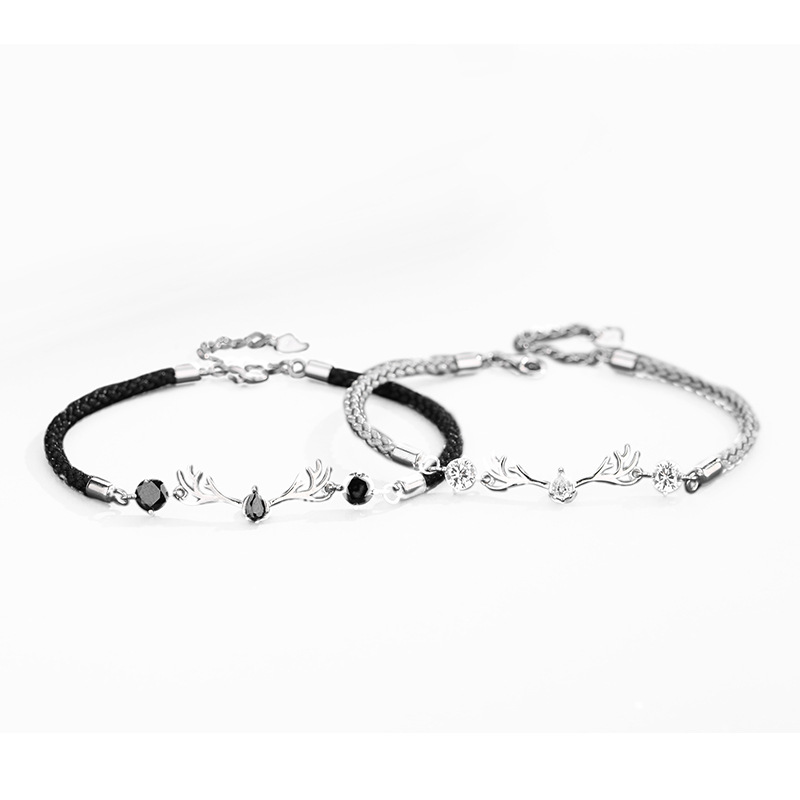 Title 1, S925 Sterling Silver Deer Has Your Lovers Bracelet