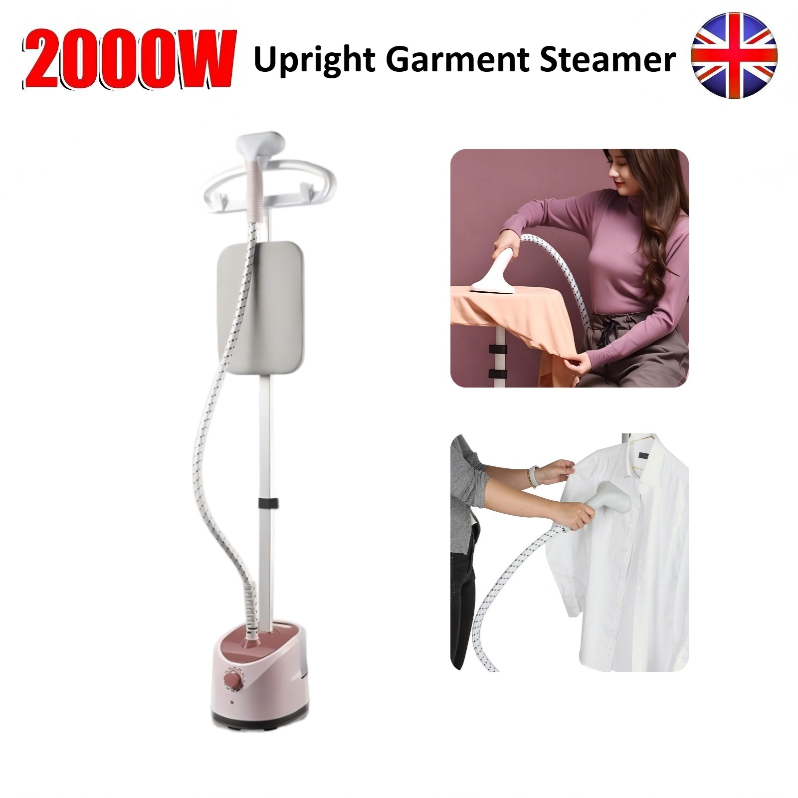 2000W Upright Vertical Garment Clothes Steamer 1.8L 11 Settings W Ironing Board
