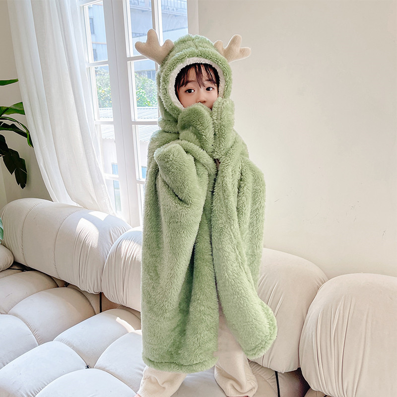 62e59ef9 d116 499e 8c30 581de00e1aed - Cute Deer Nap Blanket With Shawl For Children