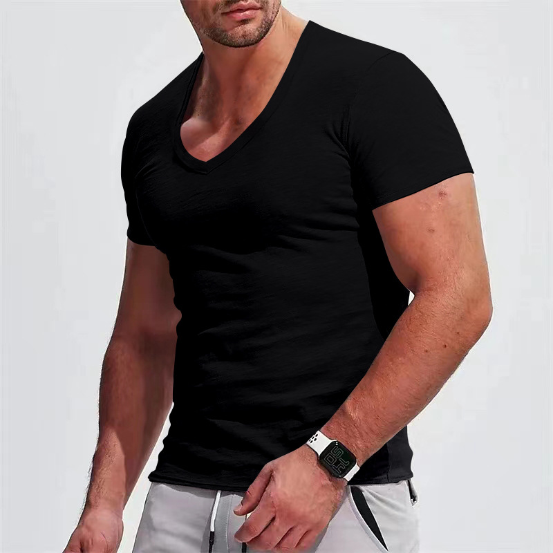 Title 5, T-shirt Casual Slim Fit à Manches Courtes pour ...