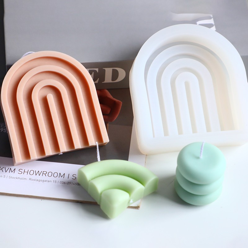 Geometric Circular Love Silicone Mold