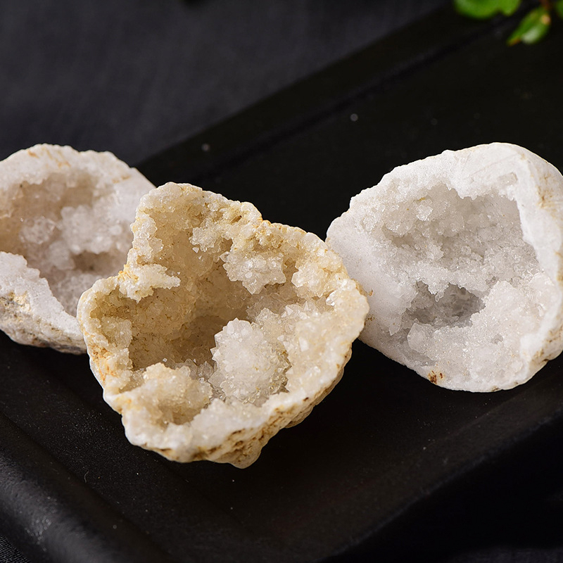 Agate Geode Mineral Specimen Ornament Crystal (Single hole