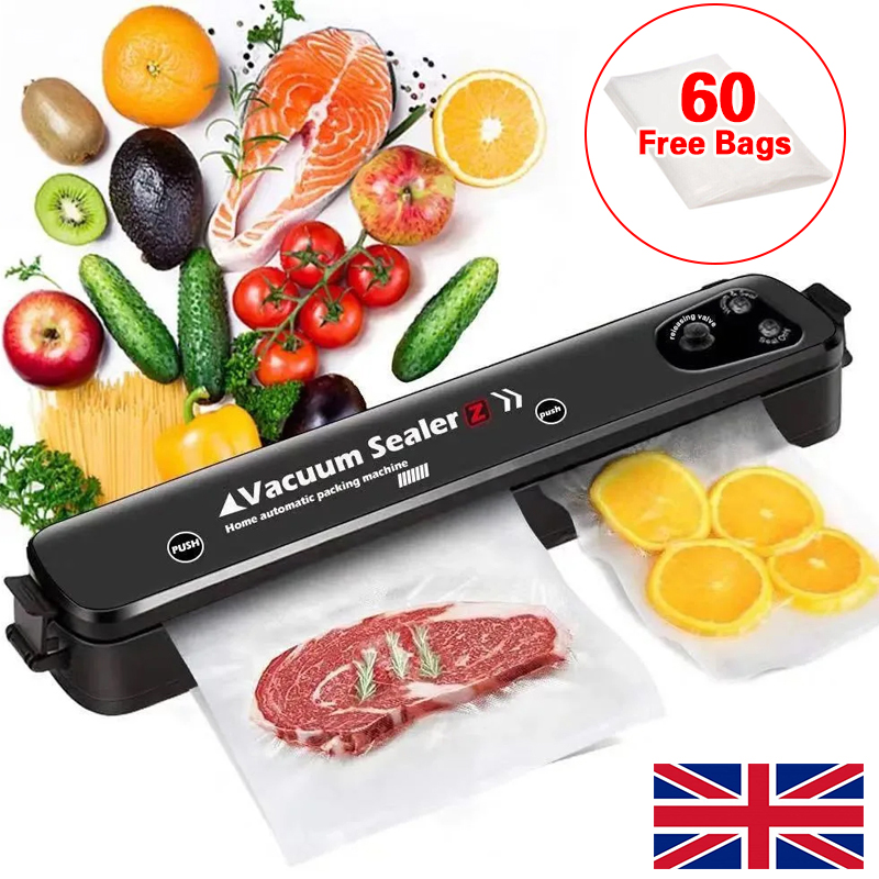 Vacuum Food Sealer Automatic Manual Dry Wet Pack Machine With 60 Bags UK — image 9