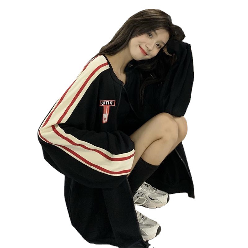 Long Sleeve Sweatshirt Sports High Waist Shorts Two-piece Suit
