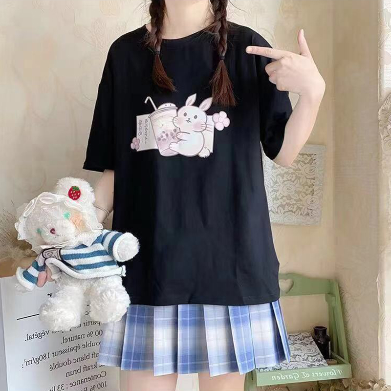 Title 3, Japanese Milk Tea Bunny Short-sleeved T-shirt W...