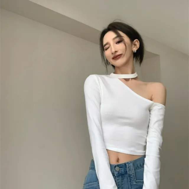 Button Drape Fall High Rise Slim Straight Wide Leg Jeans White Top - Shop at LoveMi