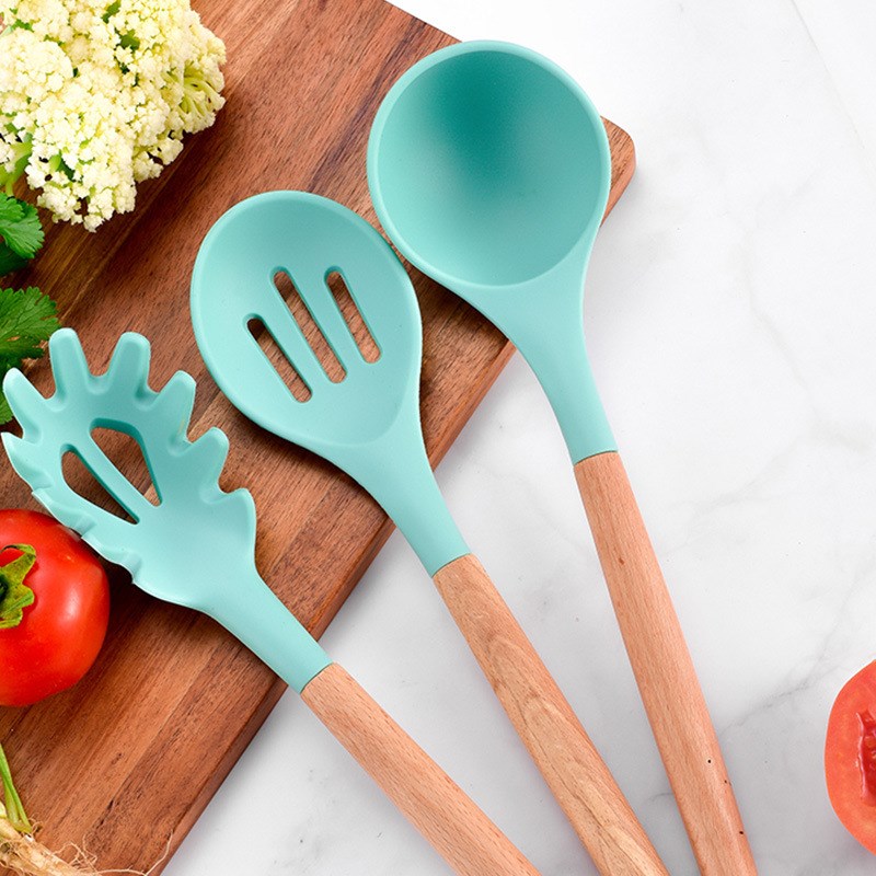 Title 7, New silicone kitchenware with wooden handle