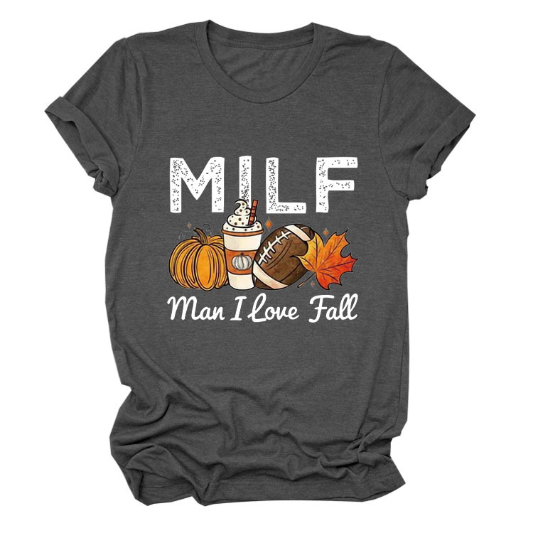 Title 4, Pumpkin Letter Print Short Sleeve T-shirt Girl....