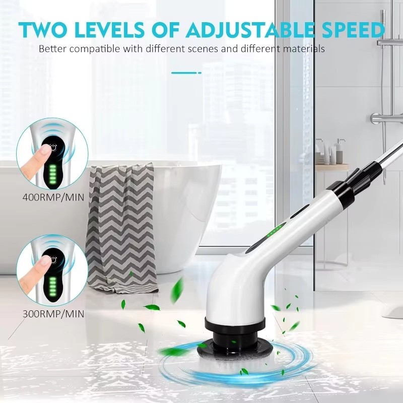 Rechargeable Cordless Spin Scrubber Electric Turbo Scrub Cleaning Brush 9-IN-1 — image 9