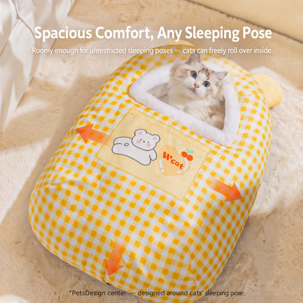 Semi-Enclosed Cat Bed Winter Cave
