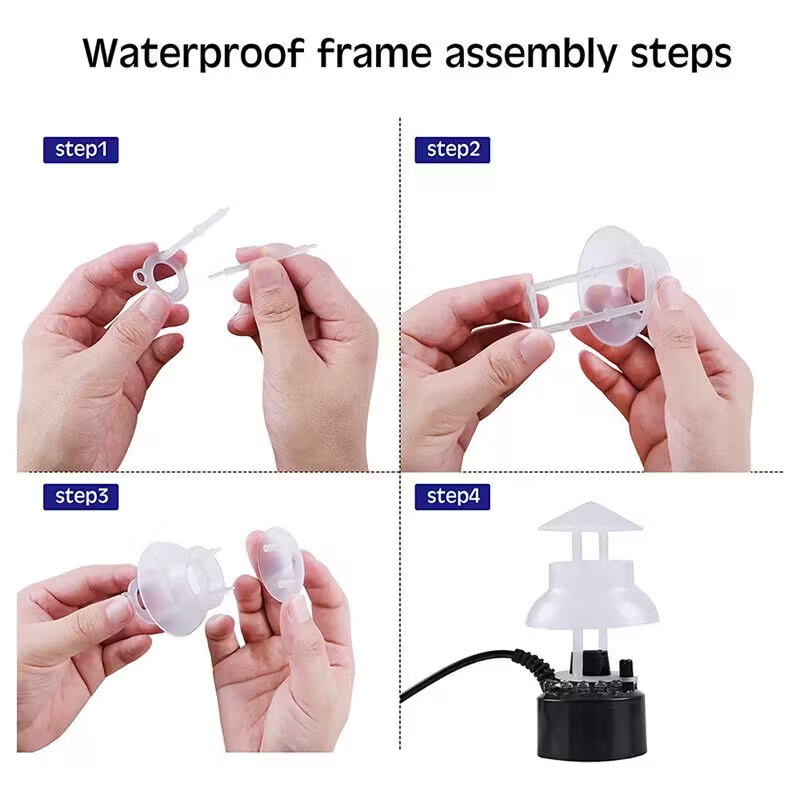 2 LED Ultrasonic Mist Maker - 300mL-H Fogger With Plug, Splash Guard — image 8