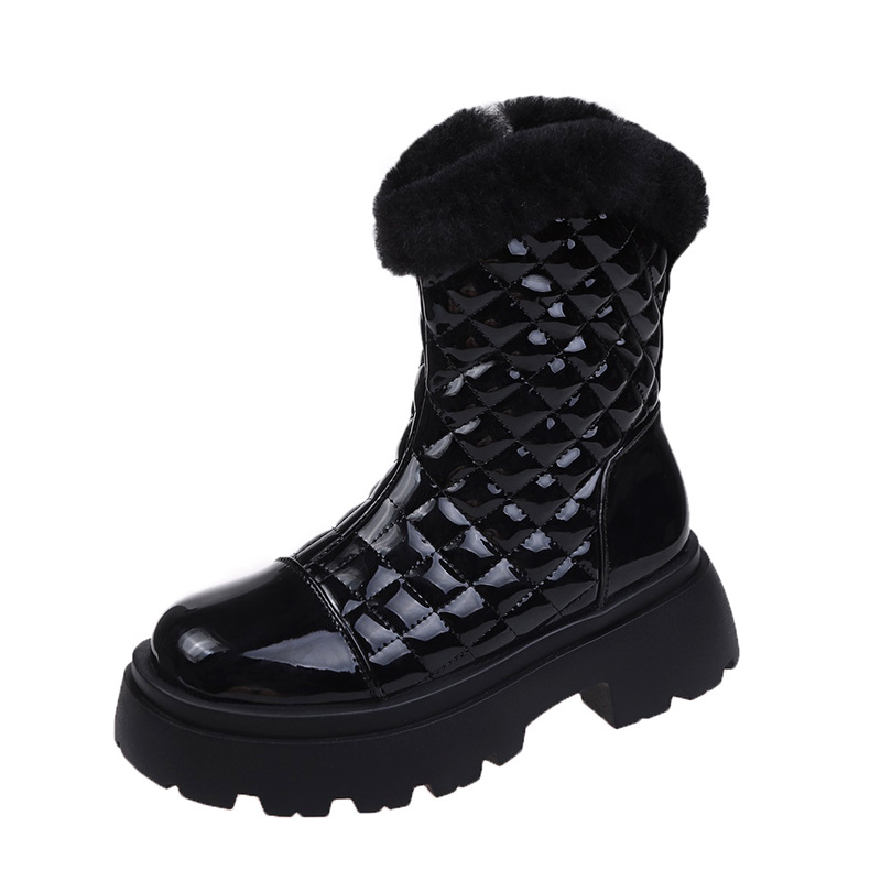 Suitable For Short Round Toe Fashion Boots Retro Casual Trend - Image 3