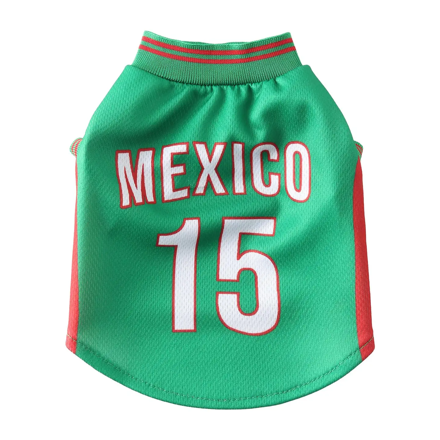 Mexico Pet Dog Jersey Costume, Summer Cooling