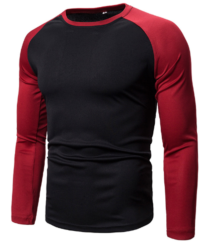 Men's Casual Long Sleeve Round Neck Skin Care T-Shirt