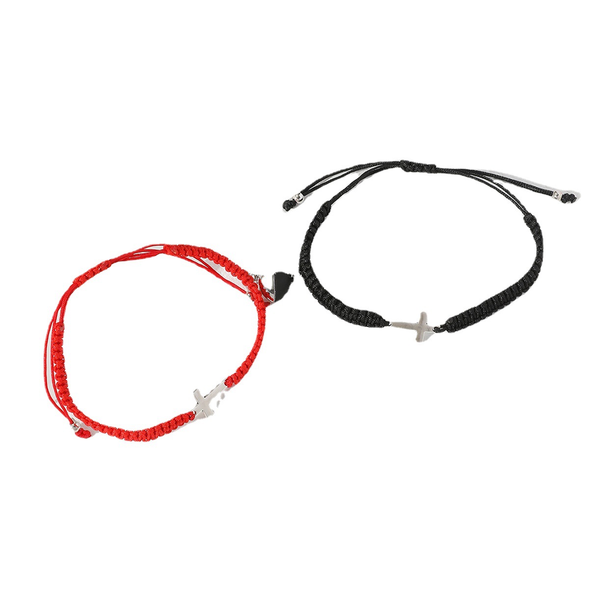 Men's And Women's Fashion Cross Love Magnetic Bracelet Set