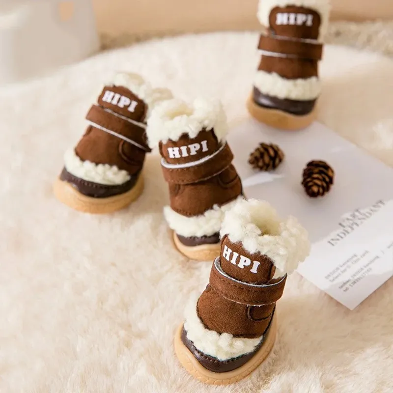 Winter Dog Shoes Thick Anti-slip Rain Snow