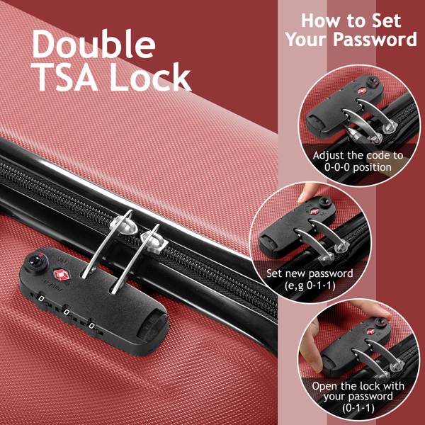 Curved Vertical Stripe 4-in-1 Trolley Case 16in 20in 24in 28in ABS Aluminum Alloy Tie Rod — foto 11