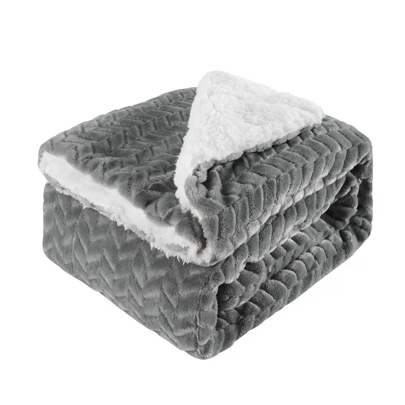 Thickened Flannel Lamb Wool Composite Double Blanket