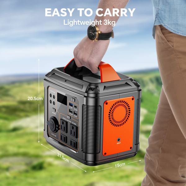 Powerbank 300w Portable Power Station With 60w Solar Panel For Camping Solar Generator 296Wh 80000mAh Lithium Battery — foto 3