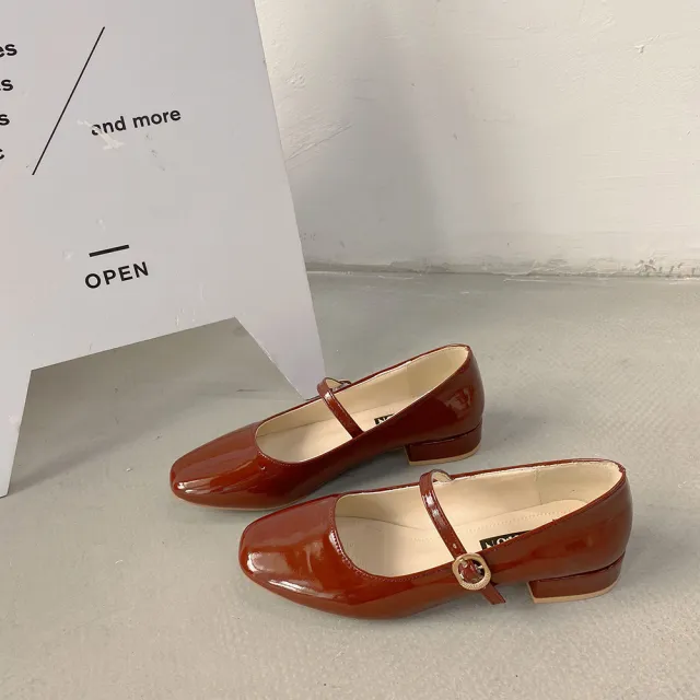 New Thick Heel Square Toe Women's Pumps Brown - Shop at LoveMi