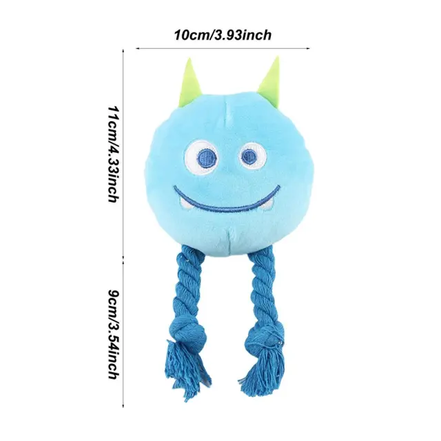 Squeaky Toys For Dogs Strong Knot Design Cartoon Chewable Teething Toys Decorative Multifunctional Relaxing Supplies Dog Blue - Shop at LoveMi